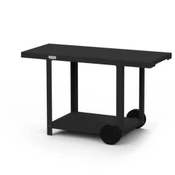 LE MARQUIER Desserte vintage coloris noir en acier - 123 x 63 x 75 cm