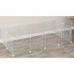 Outlet TRIXIE Enclos intérieur modulable pour lapin et cochon d'inde coloris blanc – 140 x 35 x 70 cm