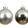 Hot KAEMINGK Ensemble de 6 boules en verre brillant et mat argent - Ø 8 cm