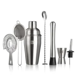 Best BASTIDE Ensemble pour cocktail en acier argent Vacuvin - les 7 pièces