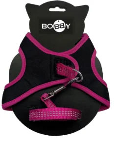 Hot BOBBY Ensemble sellerie pour chat coloris fuchsia pack harnais et laisse Safe - Taille XS