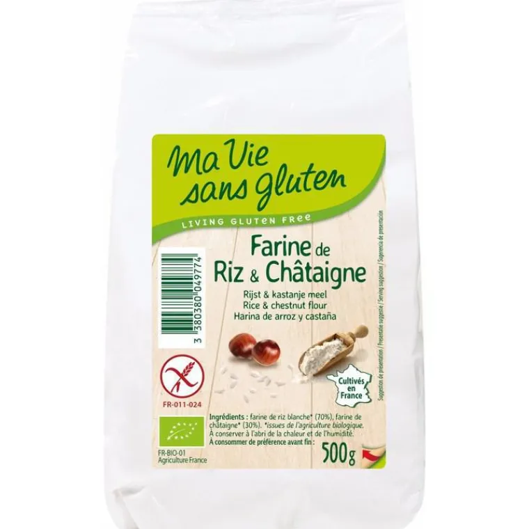 Hot MA VIE SANS GLUTEN Farine de riz et châtaigne sans gluten 500 g
