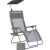 Hot LAFUMA MOBILIER Fauteuil de relaxation de jardin Relax Zen édition silex Velio® coloris gris Lafuma - 68 x 88 x 115 cm