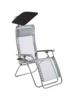 Hot LAFUMA MOBILIER Fauteuil de relaxation de jardin Relax Zen édition silex Velio® coloris gris Lafuma - 68 x 88 x 115 cm