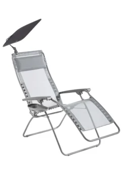 Hot LAFUMA MOBILIER Fauteuil de relaxation de jardin Relax Zen édition silex Velio® coloris gris Lafuma - 68 x 88 x 115 cm