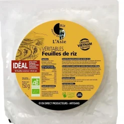 Discount AUTOUR DU RIZ Feuilles de riz blanc 22cm