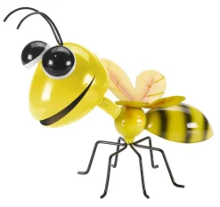 Discount SMART GARDEN Figurine décorative abeille coloris jaune en métal Smartgarden - 21 x 23 x 12,5 cm