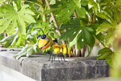Discount SMART GARDEN Figurine décorative abeille coloris jaune en métal Smartgarden - 21 x 23 x 12,5 cm