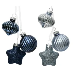 KAEMINGK Figurine oignon étoile coloris bleu en vert - 3,5 x 11,5 cm