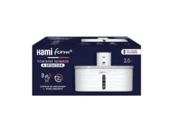 HAMIFORM Fontaine à eau automatique nomade pour petit chien ou chat coloris blanc - 2,5 litres