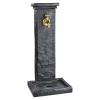 Discount HAIRIE GRANDON Fontaine borne à colonne carrée en pierre reconstituée anthracite imitation schiste - 83 cm