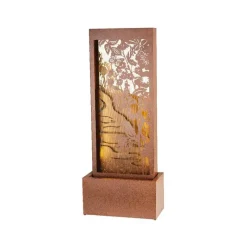 Online LUMINEO Fontaine en acier galvanisé coloris brun rustique - 25 x 50 x 123 cm