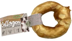 BUBIMEX Friandise à mâcher pour chien en vrac donut de collagène au poulet – Ø 10 cm – Prix à la pièce