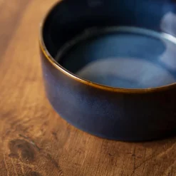 SCRUFFS Gamelle pour chien en grès coloris bleu nuit Reactive Glaze - 19 x 19 x 8 cm