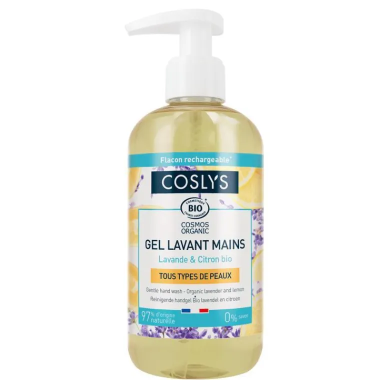 Sale COSLYS Gel lavant mains lavande citron bio - 300 ml
