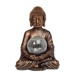 SMART GARDEN Globe solaire Buddha coloris transparent effet blanc froid Smartgarden - 36,5 x 26 x 22 cm