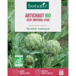 Discount BOTANIC® Graines d'Artichaut vert impérial star bio - graines à semer
