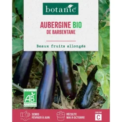 Online BOTANIC® Graines d’Aubergine de Barbentane bio - graines à semer