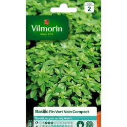 Online VILMORIN Graines de basilic fin vert nain compact - graines à semer