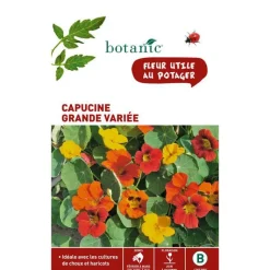 Clearance BOTANIC® Graines de capucine grande variée - graines à semer