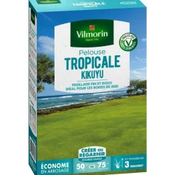 New VILMORIN Graines de gazon à semer pelouse tropicale kikuyu - 500 g