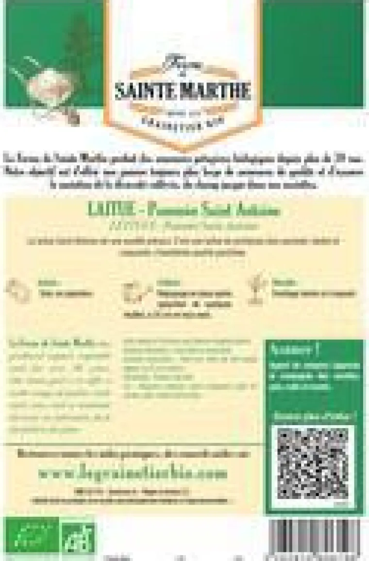 Clearance FERME DE SAINTE MARTHE Graines de Laitue pommée Saint Antoine bio - 500 graines à semer