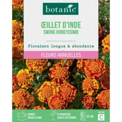 BOTANIC® Graines d'œillet d'Inde royal honeycomb - graines à semer