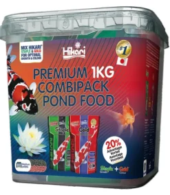 Best BLUE CORAL Granulés medium pour carpes koïs - HIKARI Staple & Gold Mini Combi Pack  - 5-5.5mm, 1kg