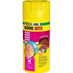 Best JBL Granulés pour Discus et autres Cichlidés d’Amérique du Sud exigeants Pronovo Bits Grano M Click - 250 ml