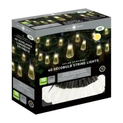 Outlet SMART GARDEN Guirlande DécoBulb 40 LED coloris transparent effet blanc chaud en plastique Smartgarden - 18 m