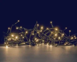 Outlet BLACHÈRE ILLUMINATION Guirlande lumineuse animée à 104 LED blanc chaud + 24 LED flash sur câble vert Flicker Light® - 8 m