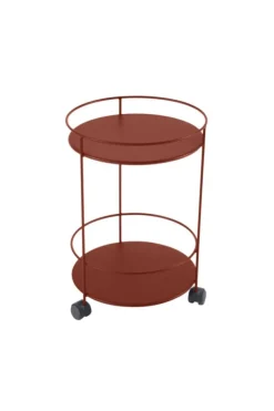 Hot FERMOB Guéridon Guinguette coloris rouge en acier - Ø 40 x 61 cm