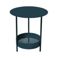 New FERMOB Guéridon Salsa coloris bleu en acier - Ø 50 cm x 50 cm
