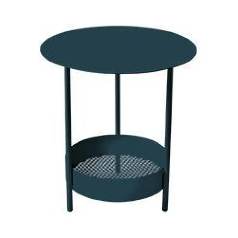 New FERMOB Guéridon Salsa coloris bleu en acier - Ø 50 cm x 50 cm