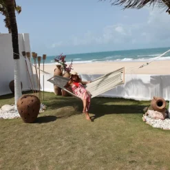 Best JOBEK Hamac coloris écru en polypropylène Hamac Graphik - 300 x 140 cm