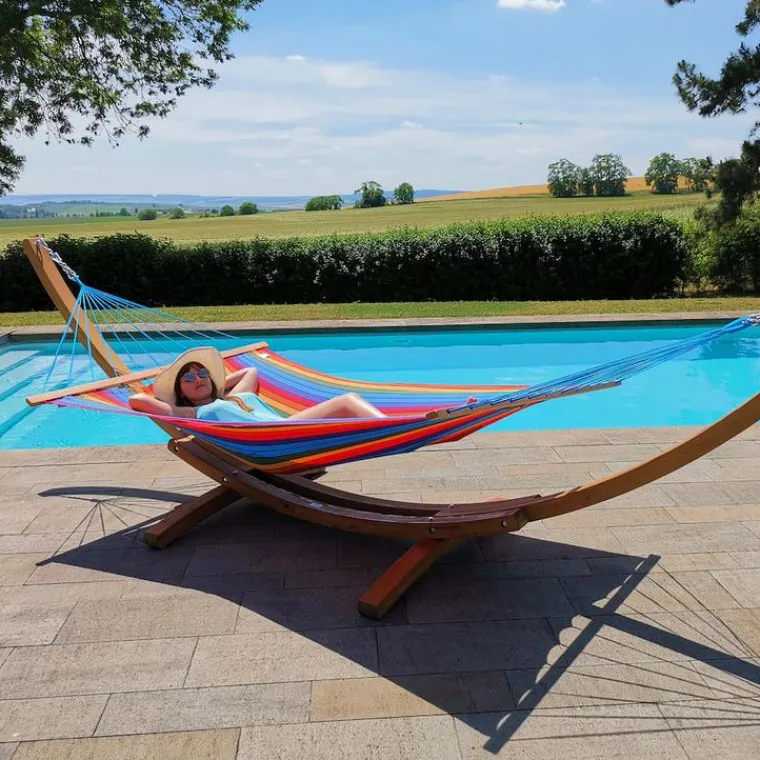 Sale JOBEK Hamac coloris multicolore certifié FSC® Hamac Kouple - 350 x 140 cm