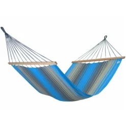 JOBEK Hamac coloris turquoise anthracite certifié FSC® Hamac Kouple - 350 x 140 cm