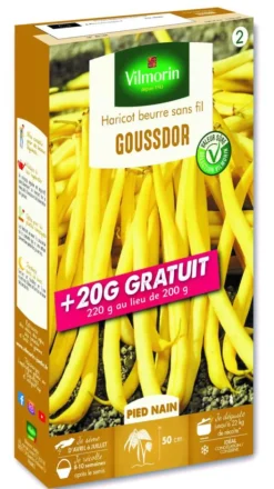 Discount VILMORIN Haricot Beurre sans fil Goussdor - graines à semer