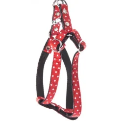 New MARTIN SELLIER Harnais baudrier Pois pour chien coloris rouge - S