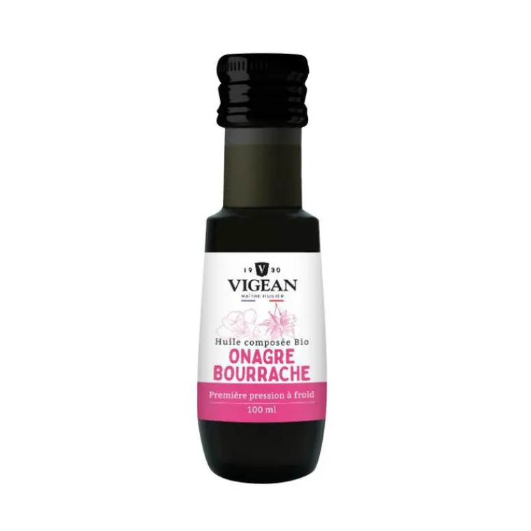 New VIGEAN Huile onagre bourrache bio en bouteille - 100 ml