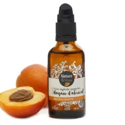 Outlet NATURE & VOUS Huile végétale vierge bio Noyau d'Abricot certifiée COSMOS ORGANIC par Cosmécert selon le référentiel COSMOS - 50 ml
