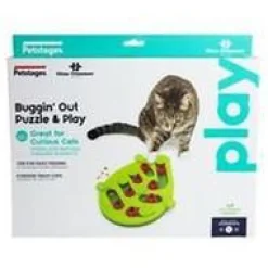 Outlet NINA OTTOSSON Jeu d'intelligence pour chat coloris vert Buggin'out - 37 x 24,5 x 3,2 cm
