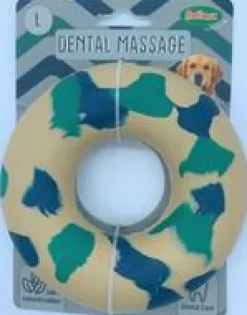 New BUBIMEX Jouet à mâcher pour chien bagel anneau en caoutchouc naturel coloris bleu – Ø 12,5 cm (taille L)