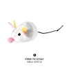 Outlet BUBIMEX Jouet pour chat coloris blanc et rose peluche de Noël souris - 9 x 5 cm