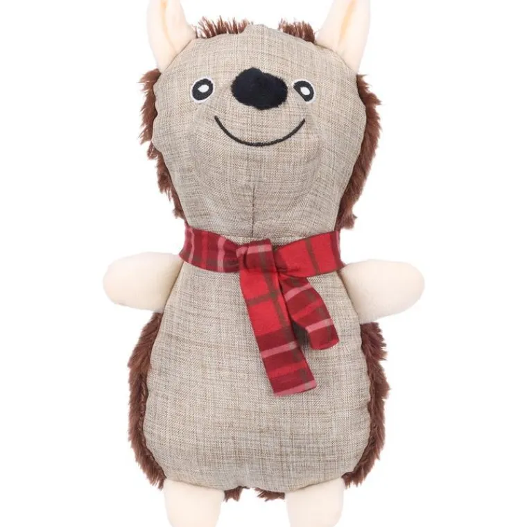 Outlet FLAMINGO Jouet pour chien coloris marron peluche de Noël hérisson Mazikee - 25 cm