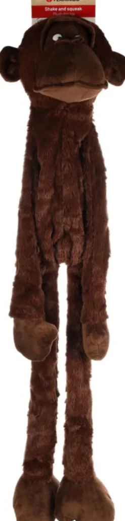 FLAMINGO Jouet pour chien coloris marron peluche singe Madina - Taille L 29 x 21 x 106 cm