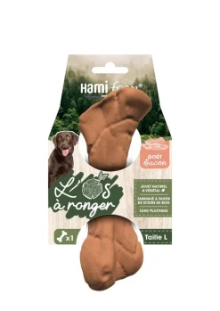 Outlet HAMIFORM Jouet pour chien os à ronger goût bacon naturel et végétal Hami form - Taille L