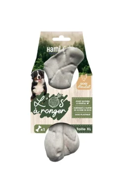 New HAMIFORM Jouet pour chien os à ronger goût poulet naturel et végétal Hami form - Taille XL