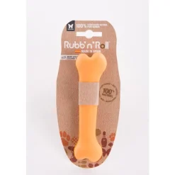 Best MARTIN SELLIER Jouet pour chien os Rubb'N'Roll coloris orange en plastique - 14,5 cm