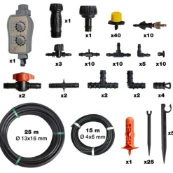 Outlet BOTANIC® Kit goutte à goutte Jardin et terrasse - Kit complet jusquà 50 plantes